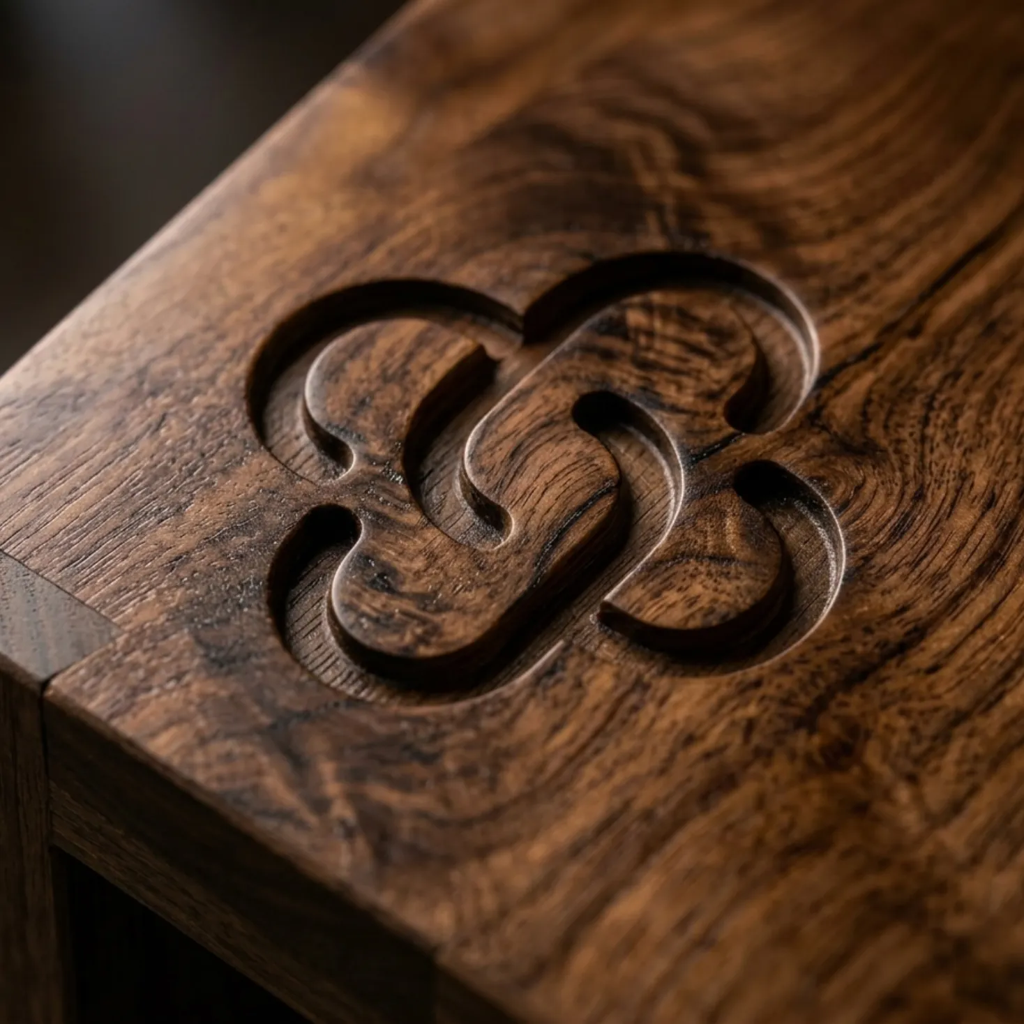JAGG brand imprint on natural wood